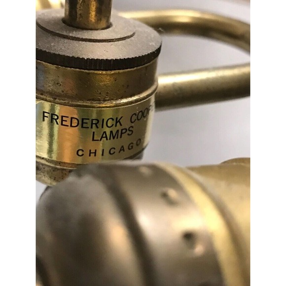 Vintage Bouillette Table lamp Fredrick Cooper Chicago candle holder Desk French - Picture 5 of 8